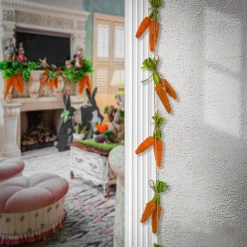 Easter Garland-National Tree Company 64" String Of Carrots Garland