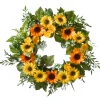 National Tree Company Flower Wreaths^18" Sunflower Wreath On Woven Branch Base