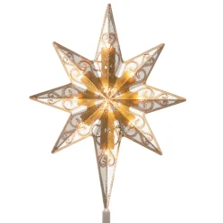 Christmas Accessories-National Tree Company 11" Tree Top Star With Battery Operated Dual Color® Led Lights