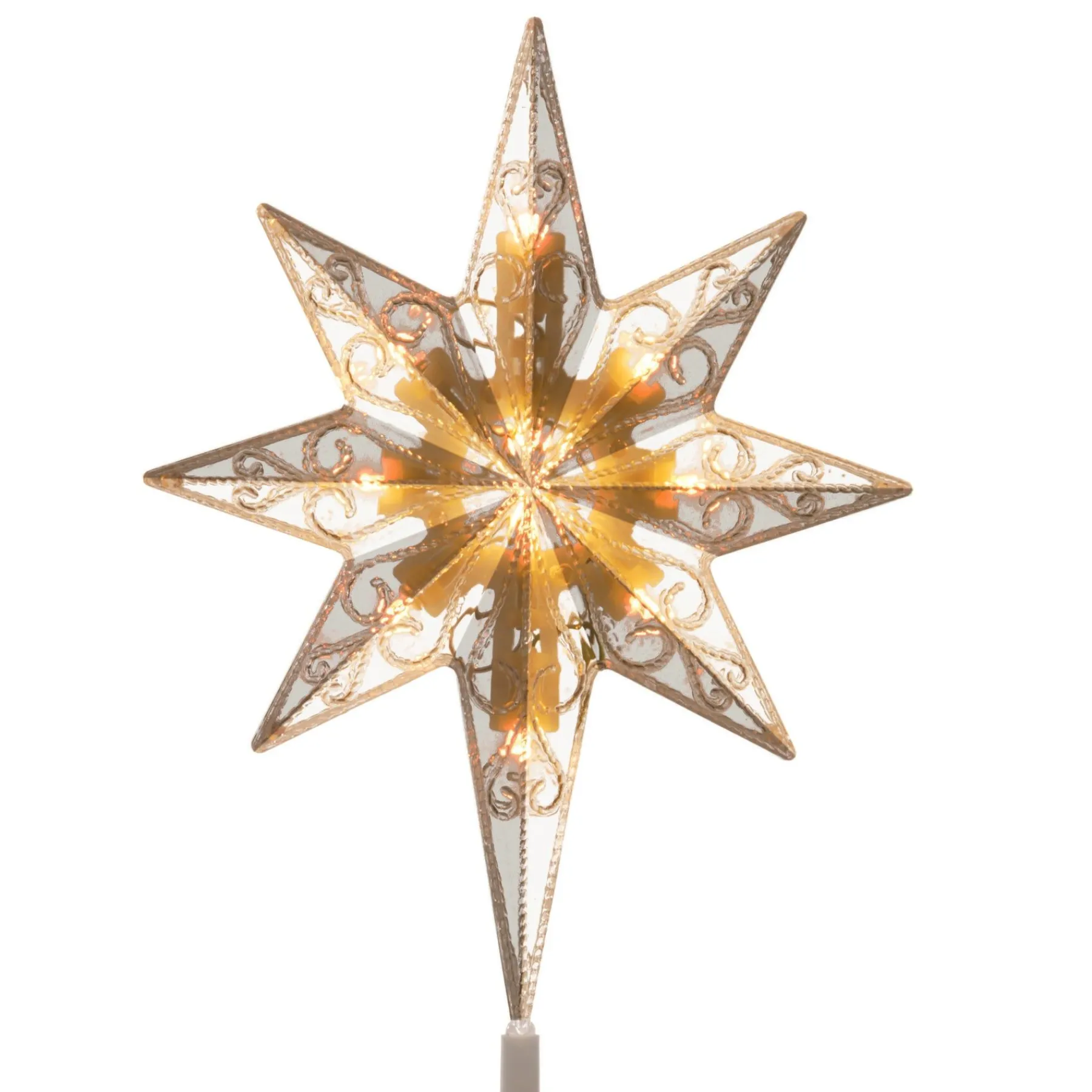 Christmas Accessories-National Tree Company 11" Tree Top Star With Battery Operated Dual Color® Led Lights