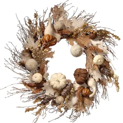 Harvest Wreath-National Tree Company 28" White Accent Autumn Wreath