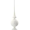 Christmas Accessories-National Tree Company 15" White Glass Christmas Tree Topper