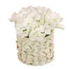 National Tree Company Flower Bouquets^10" White Hydrangea Bouquet In White Basket