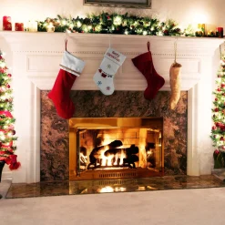 Christmas Stockings-National Tree Company 18" White Merry Christmas Stocking With Snowflakes