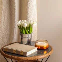 Flower Bouquets-National Tree Company 9" White Tulip Bouquet In Metal Pot