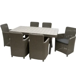 Patio Sets-National Tree Company Antrim Collection 7-Piece All-Weather Wicker Finish Dining Set
