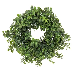 Greenery Wreaths-National Tree Company Artificial 16" Spring Button Leaf Table Wreath