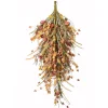 Harvest Accessories-National Tree Company Artificial Autumn Teardrop Decoration, Decorated With Seed Stalks, Straw Fronds, Assorted Leaves, Autumn Collection, 30 Inches