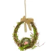 Easter Wreath-National Tree Company Artificial Bird'S Nest Hanging Wall Decoration, Woven Branch Base, Decorated With Leafy Greens, Bird'S Nest With Pastel Eggs, Burlap Bow, Includes Hanging Loop, Spring Collection, 11 Inches