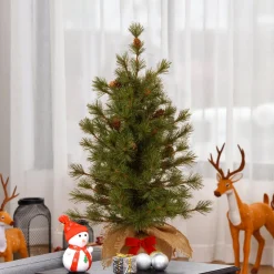 Full-National Tree Company Artificial Christmas Tree, Bristle Cone Pine, Includes Cloth Base, 3 Feet