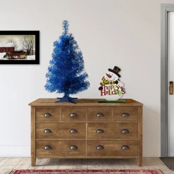 National Tree Company Slim^Artificial Christmas Tree, Blue Tinsel, Includes Stand, 3 Feet