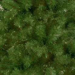 Slim-National Tree Company Artificial Christmas Tree, Canadian Grande Fir, Green, White Lights, Includes Metal Base, 7.5 Feet