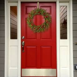 25" To 36" Wreath-National Tree Company Artificial Christmas Wreath, Green, Dorchester, Decorated With Pine Cones, Berry Clusters, Christmas Collection, 24 Inches