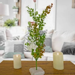 Easter Table Decor-National Tree Company Artificial Decorative Tree, Decorated With Pastel Eggs, Flower Blooms, Includes Wooden Block Base, Easter Collection, 24 Inches