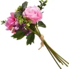 Flower Bouquets-National Tree Company Artificial Floral Bouquet, Vine Stem Base, Decorated With Pink Rose Blooms, Multicolor Berry Clusters, Spring Collection, 12 Inches