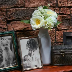 Flower Bouquets-National Tree Company Artificial Floral Bouquet, Vine Stem Base, Decorated With White Peonies And Rose Blooms, Berry Clusters, Leafy Greens, Spring Collection, 13 Inches