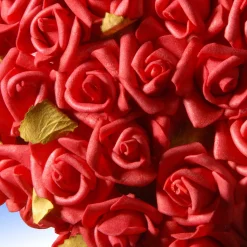 Valentine'S Day Wreath-National Tree Company Artificial Floral Heart, Red, Decorated With Roses, Valentine'S Day Collection, 7 Inches