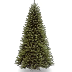 Full-National Tree Company Artificial Full Christmas Tree, Green, North Valley Spruce, Includes Stand, 7 Feet