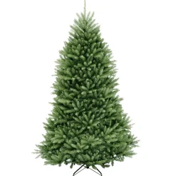 Full-National Tree Company Artificial Full Christmas Tree, Green, Dunhill Fir, Includes Stand, 7.5 Feet