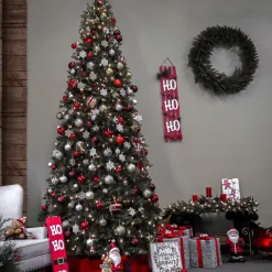 Full-National Tree Company Artificial Full Christmas Tree, Green, Dunhill Fir, Includes Stand, 14 Feet