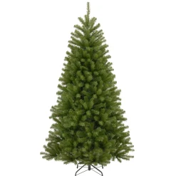 National Tree Company Full^Artificial Full Christmas Tree, Green, North Valley Spruce, Includes Stand, 7.5 Feet