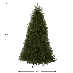 Full-National Tree Company Artificial Full Christmas Tree, Green, Dunhill Fir, Includes Stand, 6.5 Feet