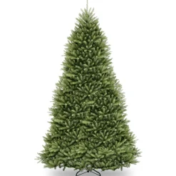 Unlit-National Tree Company Artificial Full Christmas Tree, Green, Dunhill Fir, Includes Stand, 14 Feet