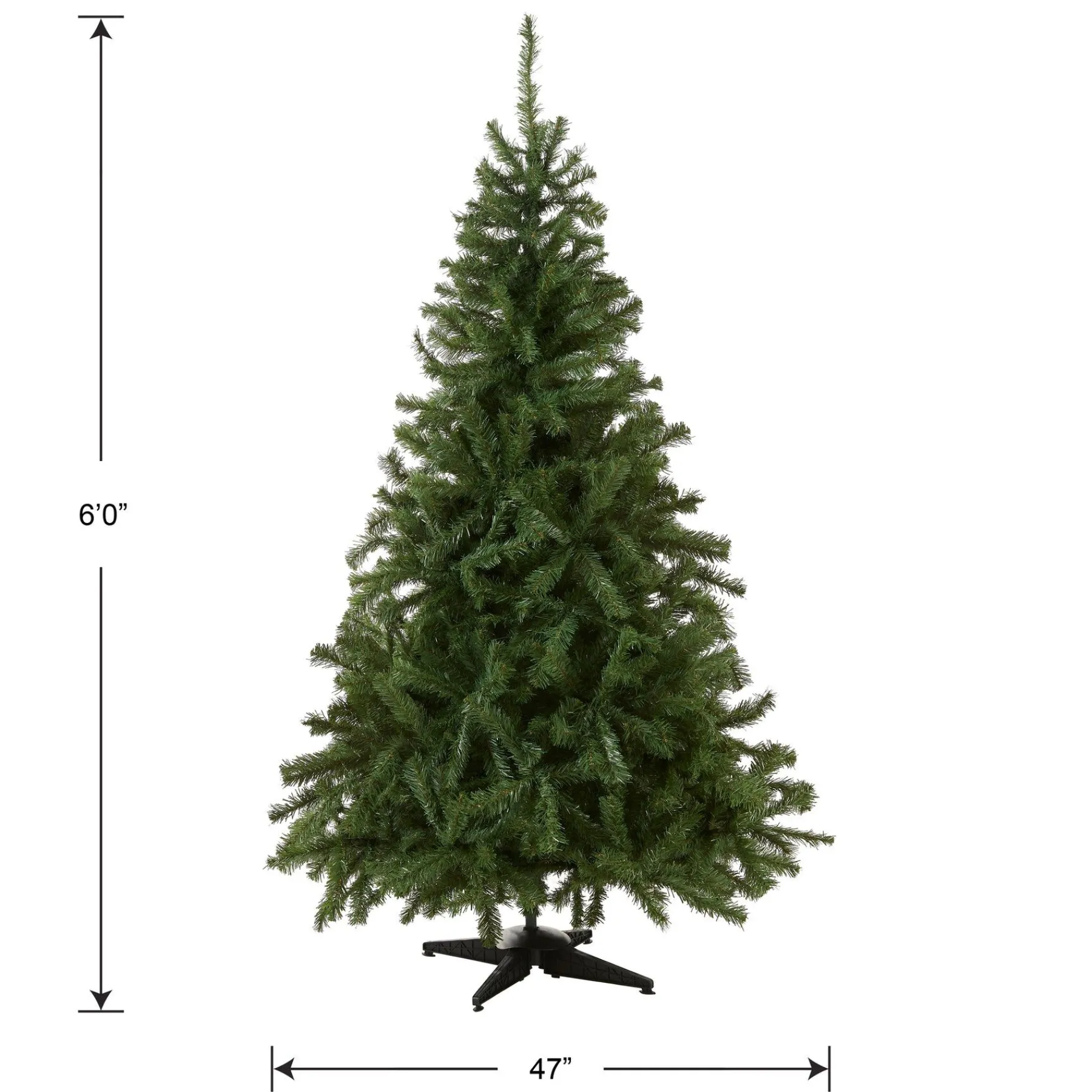Full-National Tree Company Artificial Medium Christmas Tree, Green, Kincaid Spruce, Includes Stand, 6 Feet