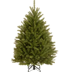 Full-National Tree Company Artificial Mini Christmas Tree, Green, Dunhill Fir, Includes Stand, 4.5 Feet