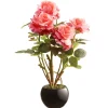 Potted Flower Plants-National Tree Company Artificial Potted Flowers, Pink Roses, Includes Black Base, Spring Collection, 17 Inches