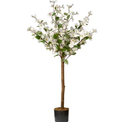 Potted Flower Plants-National Tree Company Artificial Potted Tree, Dogwood, Includes Black Pot Base, Spring Collection, 4 Feet