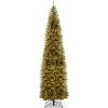 10Ft And Taller-National Tree Company Artificial Pre-Lit Slim Christmas Tree, Green, Kingswood Fir, Multicolor Lights, Includes Stand, 12 Feet