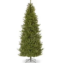 National Tree Company Slim^Artificial Slim Christmas Tree, Green, Natural Fraser Fir, Includes Stand, 9 Feet