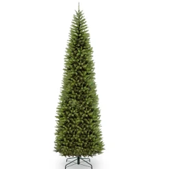 National Tree Company Slim^Artificial Slim Christmas Tree, Green, Kingswood Fir, Includes Stand, 12 Feet