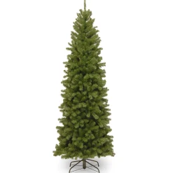 5Ft - 6Ft-National Tree Company Artificial Slim Christmas Tree, Green, North Valley Spruce, Includes Stand, 6.5 Feet