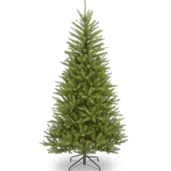 Slim-National Tree Company Artificial Slim Christmas Tree, Green, Dunhill Fir, Includes Stand, 6.5 Feet