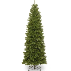 National Tree Company Slim^Artificial Slim Christmas Tree, Green, North Valley Spruce, Includes Stand, 6.5 Feet