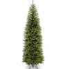 Slim-National Tree Company Artificial Slim Christmas Tree, Green, Kingswood Fir, Includes Stand, 7 Feet