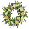 Flower Wreaths-National Tree Company Artificial Spring Wreath, Woven Branch Base, Decorated With Ranunculus And Astilbes Flower Blooms, Leafy Greens, Spring Collection, 24 Inches