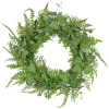 Greenery Wreaths-National Tree Company Artificial Spring Wreath, Woven Branch Base, Decorated With Mixed Leafs, Greenery, Spring Collection, 26 Inches
