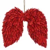 Valentine'S Day Wreath-National Tree Company Artificial Valentine'S Angel Wings, Decorated With Red Petals, Valentine'S Day Collection, 16 Inches