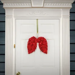 Valentine'S Day Wreath-National Tree Company Artificial Valentine'S Angel Wings, Decorated With Red Petals, Valentine'S Day Collection, 16 Inches