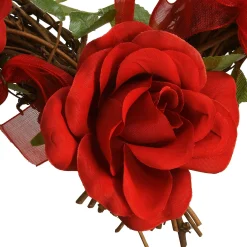 Valentine'S Day Wreath-National Tree Company Artificial Valentine'S Floral Heart Wreath, Red, Decorated With Roses, Flower Blooms, Berry Clusters, Valentine'S Day Collection, 16 Inches