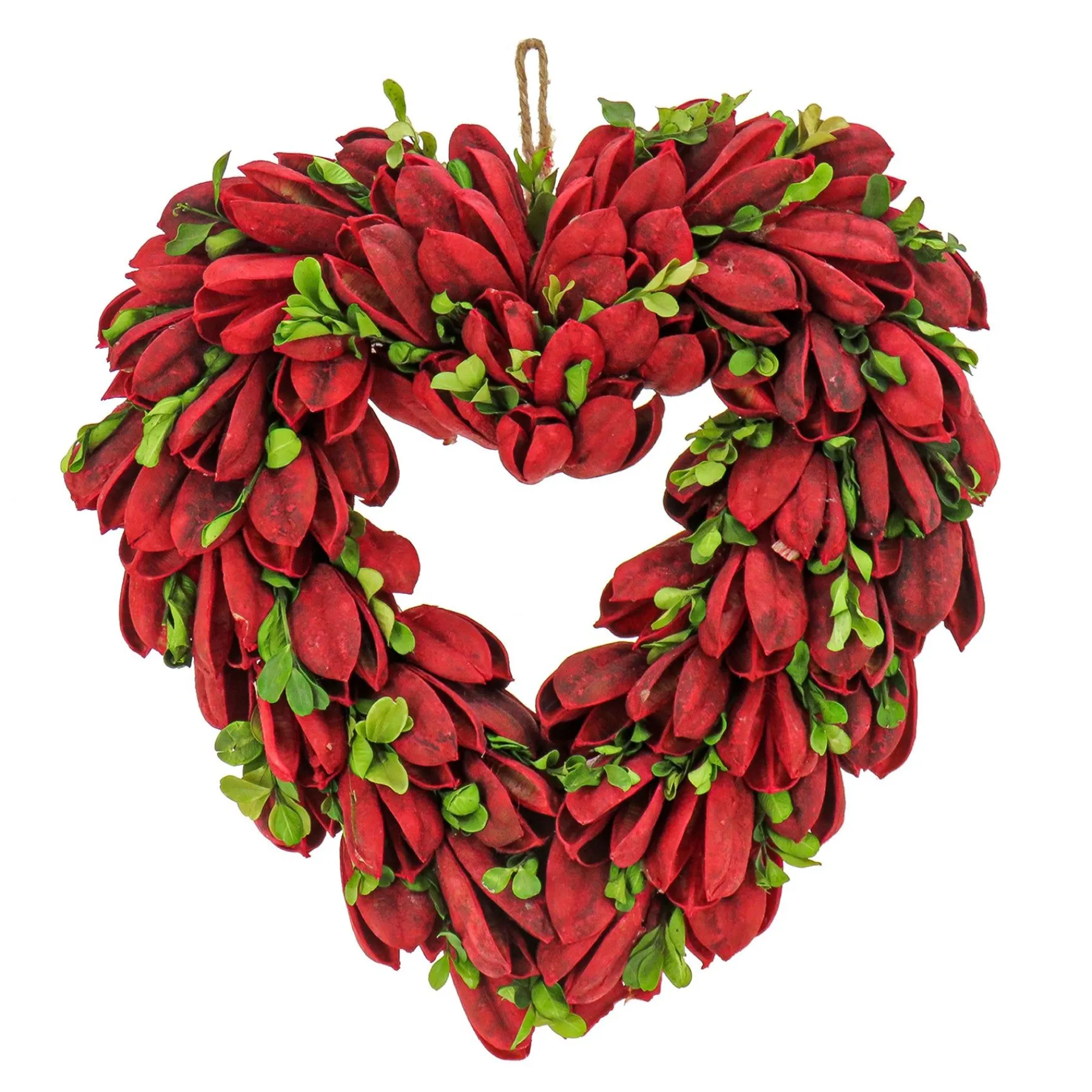Valentine'S Day Wreath-National Tree Company Artificial Valentine'S Floral Heart Wreath, Decorated With Red Leaves, Valentine'S Day Collection, 12 Inches