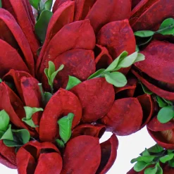 Valentine'S Day Wreath-National Tree Company Artificial Valentine'S Floral Heart Wreath, Decorated With Red Leaves, Valentine'S Day Collection, 12 Inches