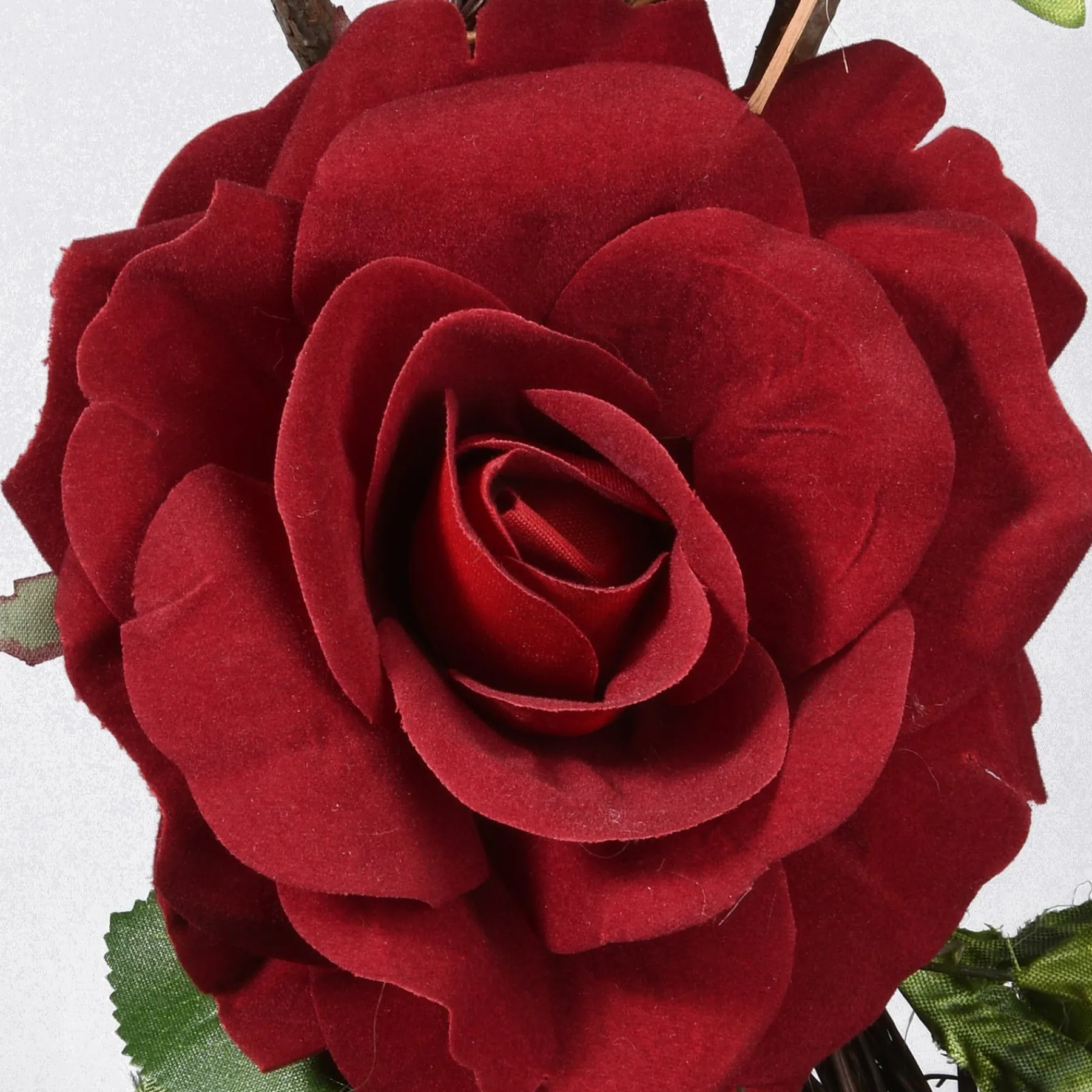 Valentine'S Day Wreath-National Tree Company Artificial Valentine'S Floral Heart Wreath, Red, Decorated With Roses, Vines, Berry Clusters, Valentine'S Day Collection, 20 Inches