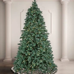Warm White Led-National Tree Company Artificial Wellesley Fir Hinged Christmas Tree, Pre-Lit With Powerconnect Warm White Led Lights, Plug In, 6.5 Ft