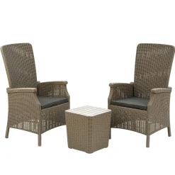 Patio Sets-National Tree Company Bracknell Collection 3-Piece All-Weather Chat Set