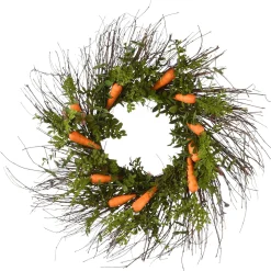 Easter Wreath-National Tree Company Carrots Artificial Wreath Decoration, Green, Easter Collection, 24 Inches