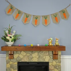 Easter Wall Decor-National Tree Company Carrots Hanging Banner Decoration, Orange, Easter Collection, 70 Inches